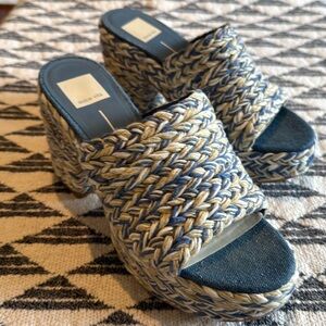 Dolce Vita Denim Platform Mule Size 8